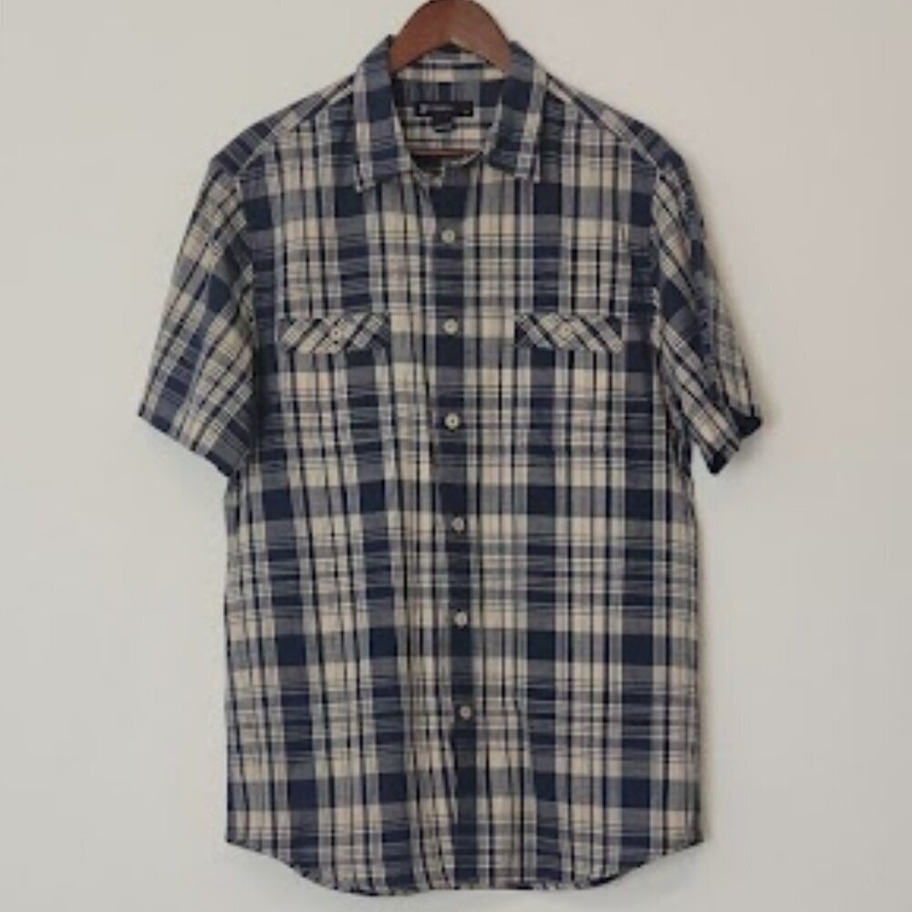 Cremieux Men's Short Sleeve Button-down Shirt Size Large